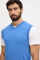 United Colors of Benetton sweter wełniany niebieski 1002U1G34