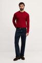 United Colors of Benetton sweter wełniany 1002U1G34 bordowy AW25