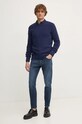 Μάλλινο πουλόβερ United Colors of Benetton 1344U108H σκούρο μπλε NC24