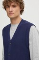 Шерстяной жилет United Colors of Benetton тёмно-синий 1344U601H