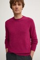 Svetr z vlněné směsi United Colors of Benetton růžová 10R2U108E