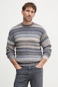 Vlnený sveter United Colors of Benetton vlna sivá 105CU107R