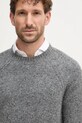 United Colors of Benetton sweter wełniany szary 1KBAU1081