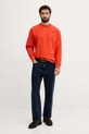 Бавовняна кофта United Colors of Benetton 3NMEU109T помаранчевий AW25
