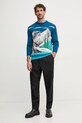United Colors of Benetton pulover de lana 1244K108S turcoaz AW24