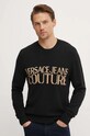Шерстяной свитер Versace Jeans Couture шерсть чёрный 77GAFM01.CMH80