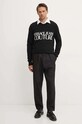 Вовняний светр Versace Jeans Couture 77GAFM01.CMH80 чорний AW24
