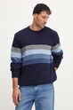 Paul&Shark pulover de lana bleumarin 14311018