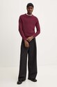 Marc O'Polo sweter bawełniany 428502560068 bordowy AW24