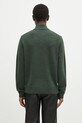 Дрехи Вълнен пуловер Wood Wood Blu AA CS Halfzip 10325502.4159 зелен