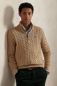 Хлопковый свитер Polo Ralph Lauren хлопок бежевый 710810841