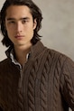 Polo Ralph Lauren sweter bawełniany brązowy 710810841