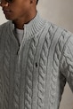 Хлопковый свитер Polo Ralph Lauren серый 710810841