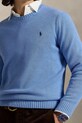 Хлопковый свитер Polo Ralph Lauren голубой 710810846