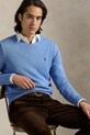 Хлопковый свитер Polo Ralph Lauren 710810846 голубой
