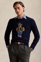 Μάλλινο πουλόβερ Polo Ralph Lauren μαλλί σκούρο μπλε 710946138