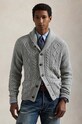 Polo Ralph Lauren kardigan bawełniany bawełna szary 710948859
