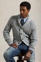 Polo Ralph Lauren kardigan bawełniany 710948859 szary