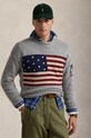 Vlnený sveter Polo Ralph Lauren vlna sivá 710949283
