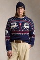 Polo Ralph Lauren pulover de lana rotund albastru 710949303