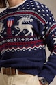 Polo Ralph Lauren sweter wełniany niebieski 710949303