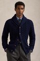 Шерстяной кардиган Polo Ralph Lauren шерсть голубой 710956609