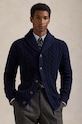 Polo Ralph Lauren kardigan wełniany szpic niebieski 710956609