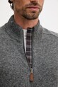 Barbour sweter wełniany MKN1590 szary