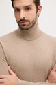 Sisley sweter z domieszką wełny beżowy 102HS2177