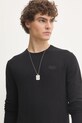 Sveter s prímesou vlny Superdry čierna M6110641A.02A