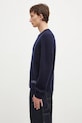 Vlnený sveter A.P.C. Pull Edward WVBDJ.H23059 tmavomodrá AW25
