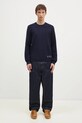 A.P.C. sweter wełniany Pull Edward WVBDJ.H23059 granatowy