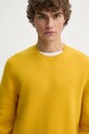 Vlnený sveter A.P.C. pull edward žltá WVBDK.H23059