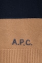A.P.C. pulover de lana pull edwardo WVBDL.H23364 bleumarin