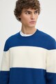 A.P.C. sweter wełniany pull edwardo granatowy WVBDL.H23364