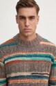 Pepe Jeans pulover din amestec de lana CLIF maro PM702464