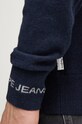 Pepe Jeans sweter z domieszką wełny NEW ANDRE CREW NECK granatowy PM702469