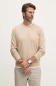 Pepe Jeans pulover din amestec de lana NEW ANDRE CREW NECK bej PM702469