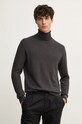 Светр з домішкою вовни Pepe Jeans NEW ANDRE TURTLE NECK сірий PM702470