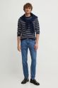 Pulover s dodatkom vune Pepe Jeans NEW ANDRE STRIPES PM702479 mornarsko plava AW24