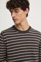 Pepe Jeans sweter z domieszką wełny NEW ANDRE STRIPES szary PM702479