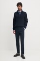 Vuneni pulover Boss Orange 50523563 mornarsko plava AW24