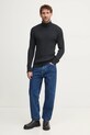 Хлопковый свитер Lindbergh 30.804052A.DK.NAVY.ME тёмно-синий AW24