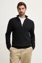 Пуловер Lindbergh полуполо черен 30.805009A.BLACK