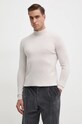 Μάλλινο πουλόβερ Karl Lagerfeld μαλλί μπεζ 544399.655002