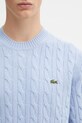 Lacoste sweter wełniany niebieski AH2924