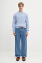 Lacoste sweter wełniany AH2924 niebieski