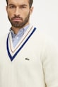 Lacoste pulover de lana bej AH3133