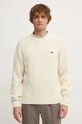 Lacoste maglione in lana semplice beige AH3142