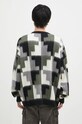 Ρούχα Πουλόβερ από μείγμα μοχέρ Marcelo Burlon AOP Damier Cross Knit Crew CMHE036F24KNI001066E γκρί